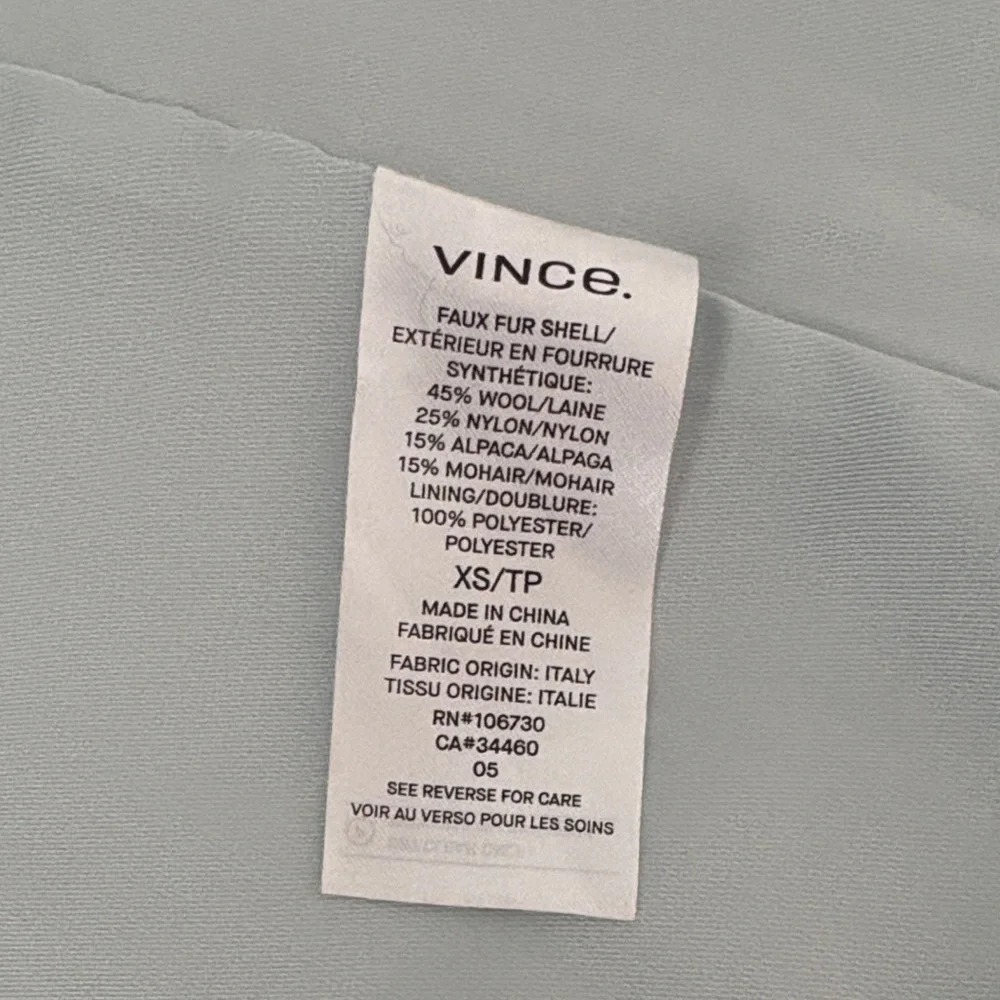 Vince Soft Blue gray Wool Blend Coat - Picture 3 of 6